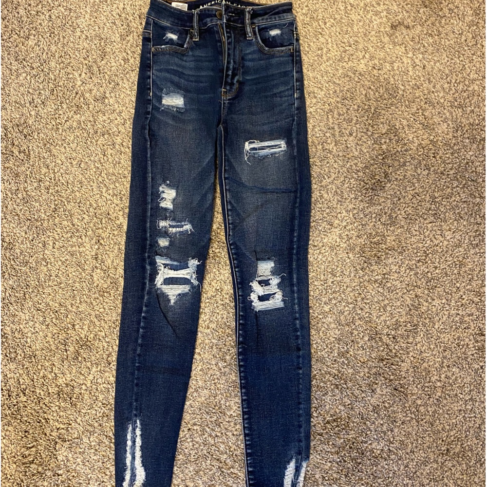 High waisted skinny jeans